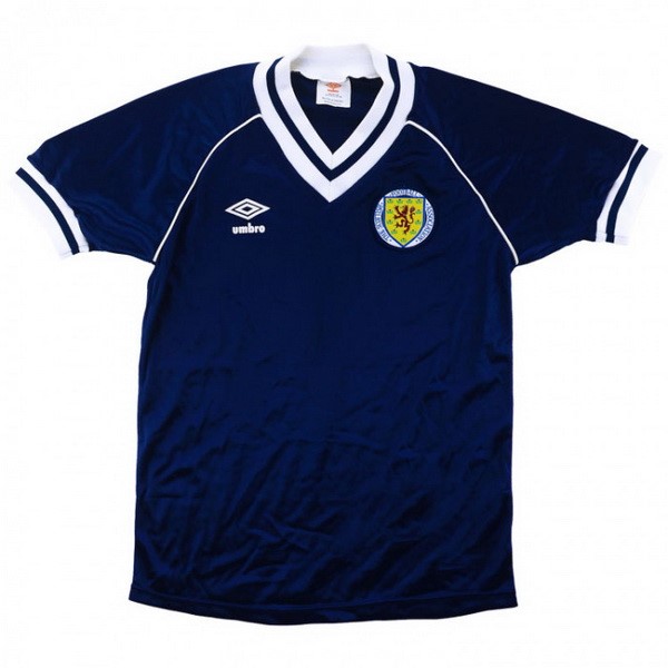 Camiseta Escocia Primera equipación Retro 1982 Azul